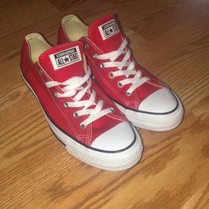 Red converse sneakers